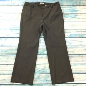 Coldwater Creek Womens Pants 16P 16 Petite Gray Pinstriped Career Straight x29"